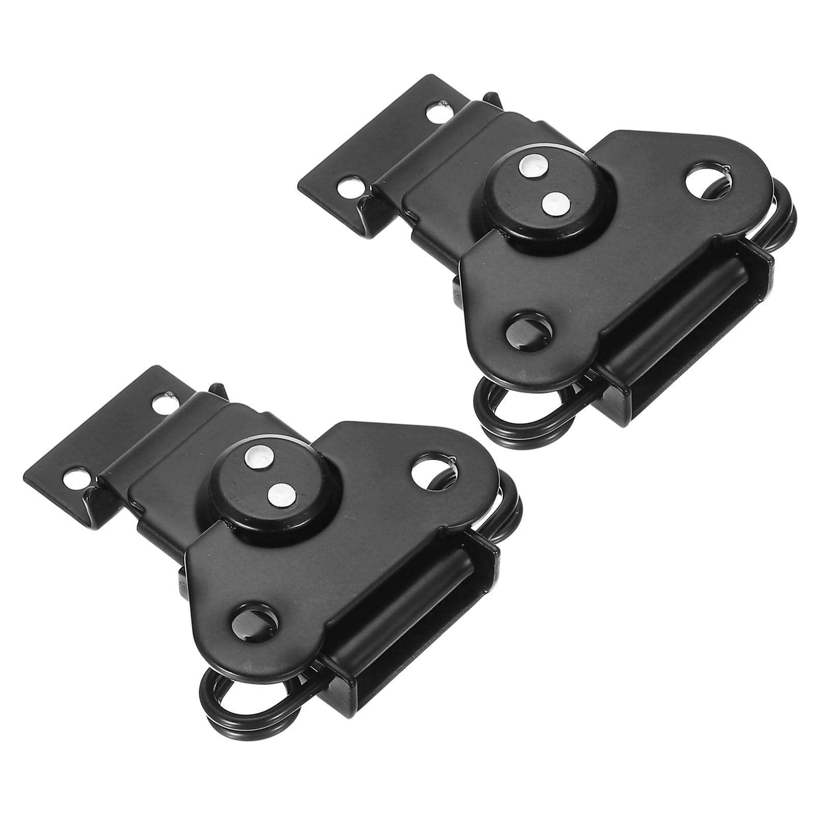PATIKIL Spring Loaded Small Butterfly Twist Latch 3.1"x2.6", 2 Pack Steel Twist Latch and Keeper Toggle Clamp Metal Hardware for Case Box Chest Closure, Black