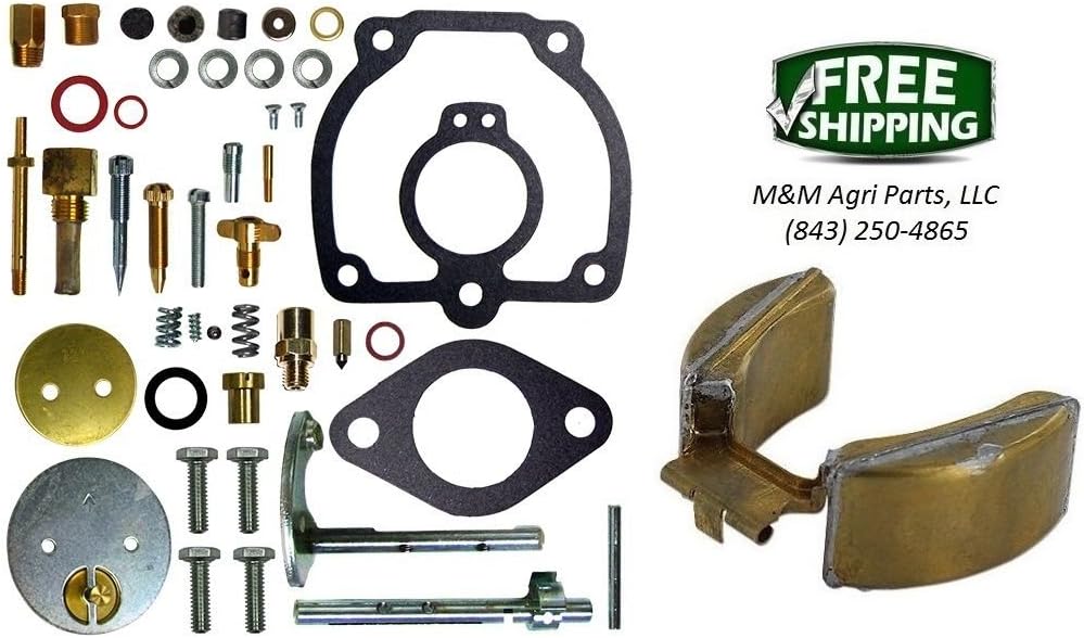 CARBURETOR KIT & FLOAT IH FARMALL SUPER H SUPER HV SUPER W4 358065R91