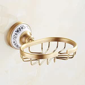 Soporte de jabón colgante Base de patrón de porcelana azul y blanca