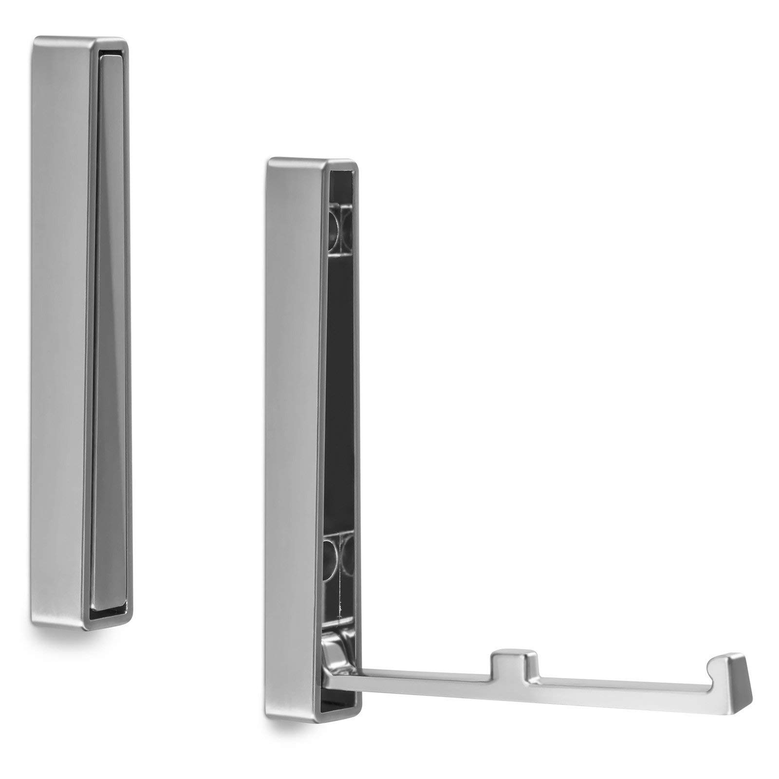 SOTECH Bari Folding Hook Chrome Matt 120 x 16 x 15 mm Clothes Hook Folding Coat Hook for Screwing On