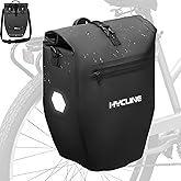 Hycline Waterproof Bike Panniers Bag: Bicycle Rear Rack Bags 28L Large Capacity with Dual Carrying Handle and Shoulder Strap for Commuting Cycling Traveling Touring Shopping - 1PC