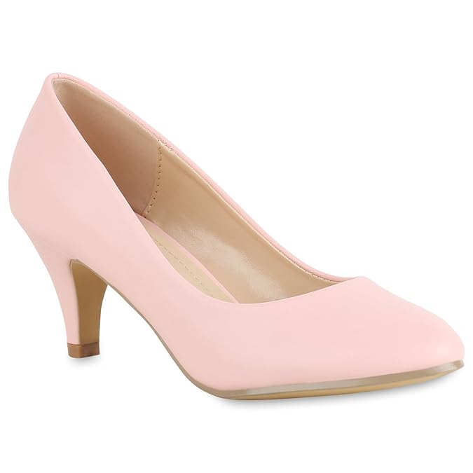 Stiefelparadies Damen Klassische Pumps mit Pfennigabsatz Basic Flandell