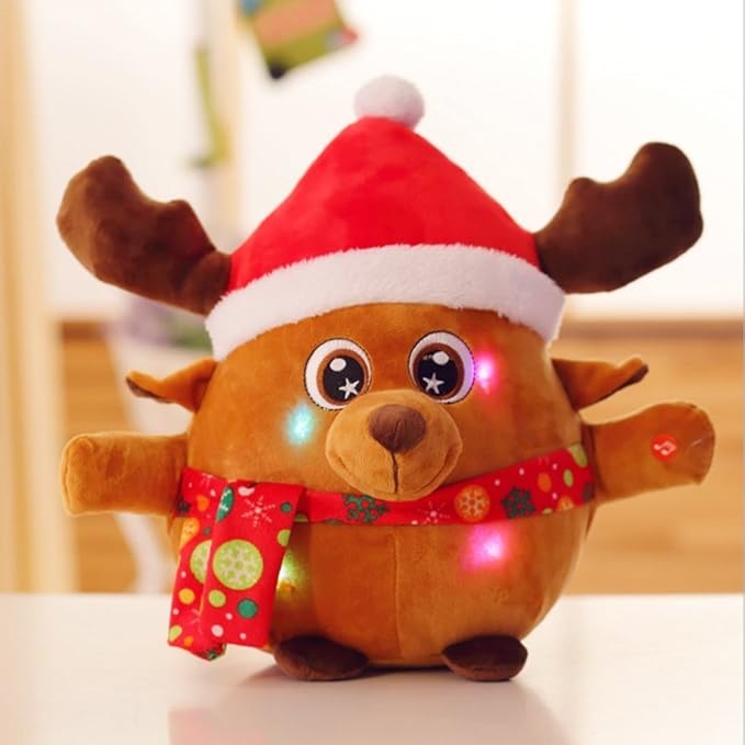 Christmas Musical Toy Gift, 8.6''Cute Reindeer Animal Doll