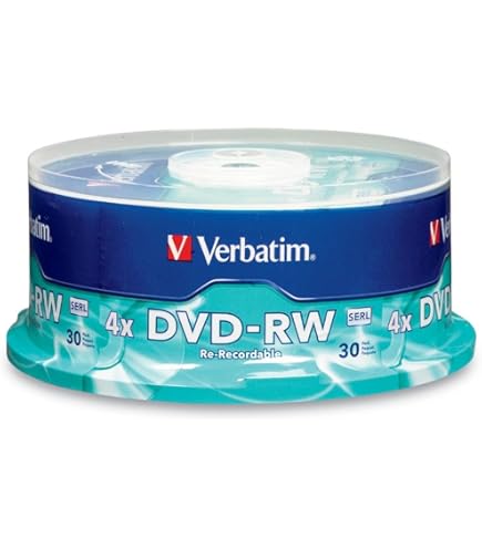 Amazon.com: DVD-RW Discs, 4.7GB, 4x, Spindle, Silver, 25/Pack