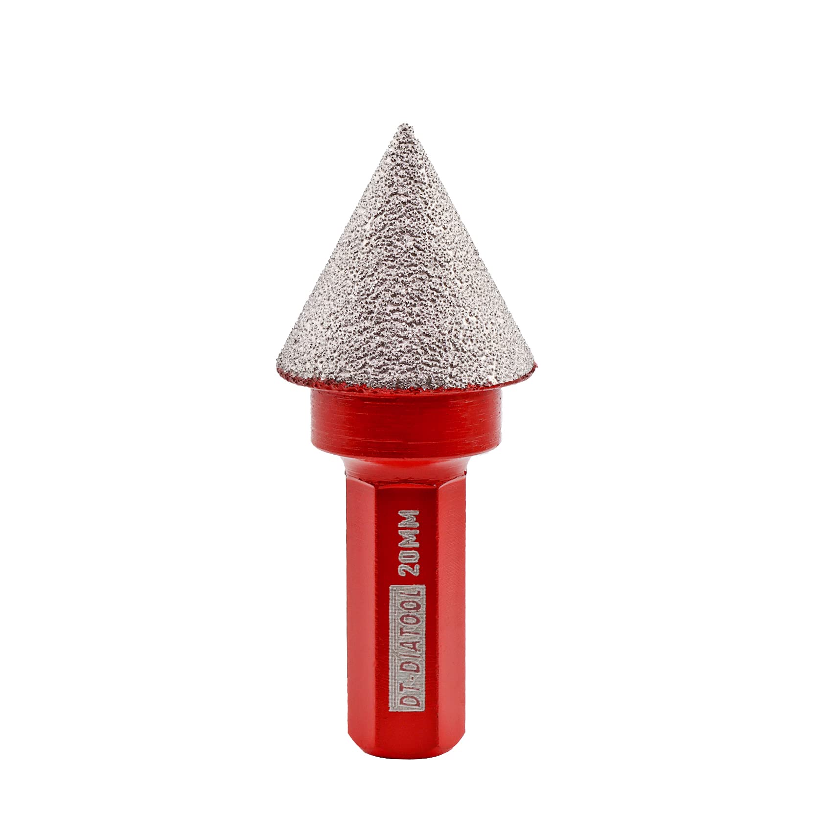 DT-DIATOOL Diamond Beveling Chamfer Bit 20mm with Hex Shank for Tile Porcelain Ceramic Granite Marble Existing Holes Enlarging Polishing Shaping Trimming Repairing