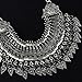 Chunky Pendant Statement Boho Tribal Tassel Metal Bib Collar Necklace Black F332K07