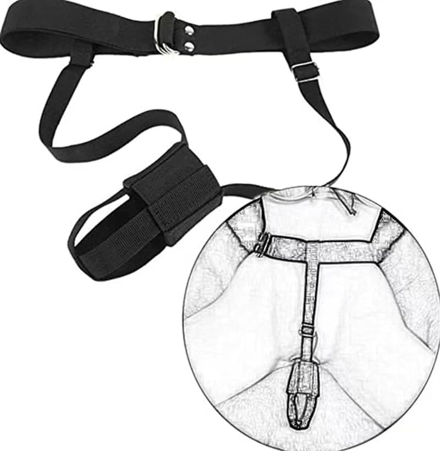 Waist BDSM Belt Vibrator Leather Harness Vibrator Holder Bondage Strap-on Harness BDSM Chastity Forced Orgasm Belt for Dildofor Women