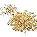 Mudder 100 Pairs Butterfly Clutch Tie Tacks Pin Back Replacement with Blank Pins for Craft Making (Golden)