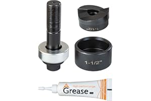 UTZIKO 1-1/2" Conduit Knockout Punch Unit with Manual Draw Stud - 1.95" Actual Hole Size, Versatile Usage and Precise Punching Capability