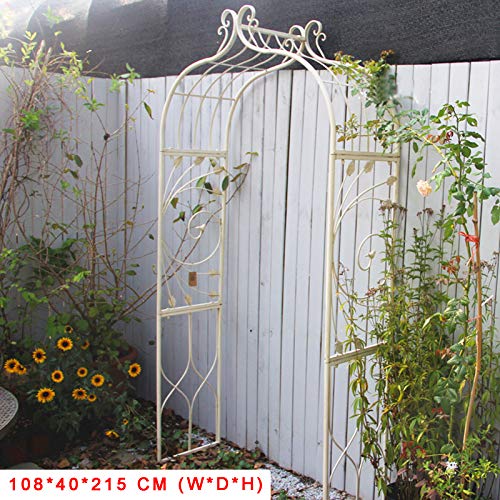 AAQQ Rosenbogen aus Metall, Blumen im Freien Gartenbogengitter, Robuste Gartenlaube aus Metall für Kletterpflanzen… – Bild 7