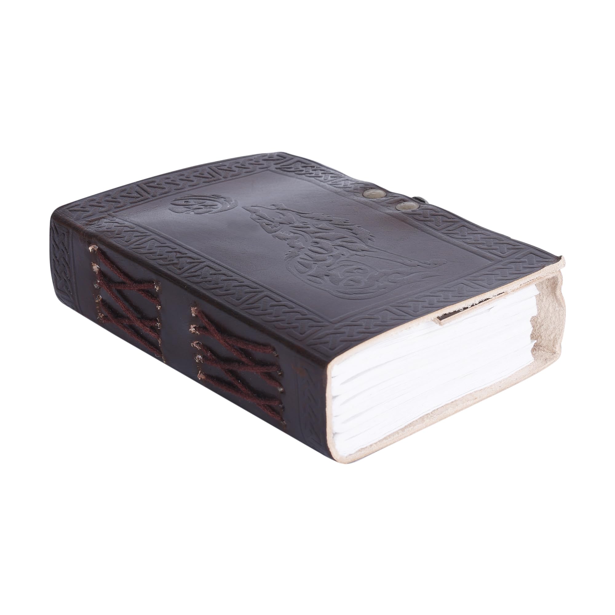 OVERDOSE Wolf Design Miniature Diary - Handcrafted Journal For Students, College, Office Notebook, Sketchbook for Men And Women - Journal Size 5" x 3.5" inches | 13 x 9 cm
