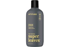 ATTITUDE Shower Gel Body Wash for Men, Made in Canada, 98% Natural Origin Ingredients, Paraben & Phthalate Free, EWG Verified