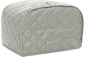 BOHEMIABY Toaster Cover 4 Slice, Bread Dust Cover & Fingerprint Protection-Polyester & Cotton, Kitchen Small Appliance Covers(Toaster Cover-Grey)