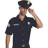 Rubie's Costume Heroes And Hombres Police Uniform Shirt And Hat Costume