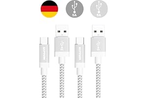 TUPower K22 USB C Cable Supercharge USB 2.0 1.8 m Pack of 2 Quick Charging Cable: for Huawei Mate 20 Pro P30 Pro P20 Honor View 20 Long Silver 2 x 1.8 m