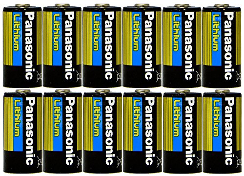 UPC 608938144683, Panasonic CR123A-12PK Lithium 3V Photo Lithium Battery, 0.67&quot; Diameter x 1.36&quot; H (17.0 mm x 34.5 mm), black/Gold/Blue (Pack of 12)