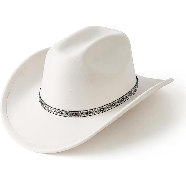 LolliWeaver Women Men Fashion Wide Brim Teardrop Crown Felt  display picture 1
