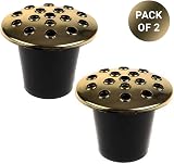 Caliko Grave Flower Holders Set of 2 Gold Lids Grave Vases for Memorials view 2