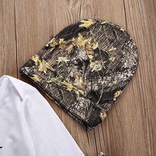 3Pcs Baby Girls Boys Outfits Set Long Sleeve Romper+Long Pants with Hat(90cm/6-12 Months)