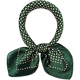 ANDANTINO 100% Real Mulberry Silk Scarf -21'' x 21''- Lightweight Neckerchief –Women Men Small Square Digital Printed Scarves