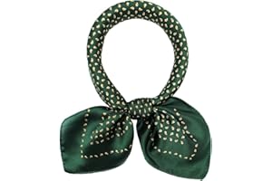 ANDANTINO 100% Real Mulberry Silk Scarf -21'' x 21''- Lightweight Neckerchief –Women Men Small Square Digital Printed Scarves