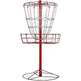 Yaheetech Disc Golf Basket Portable Disc Golf Practice Set 12/24 Chain w/Basket Target and Double Steel Chains for Outdoor