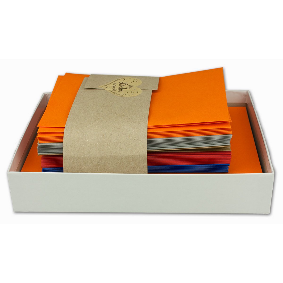 FarbenFroh by GUSTAV NEUSER 25x Coloured folding cards blank with envelope and inserts in DIN B6 autumn colours