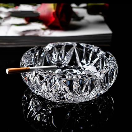 Amazon Co Jp Zxpzz 灰皿クリスタルガラスの灰皿クリエイティブ人格ファッションコーヒーテーブルホームオフィスラウンド灰皿 喫煙アクセサリー ホーム キッチン