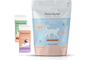 Petralyte Cat Hydration Electrolyte and Cat Joint Supplement | Glucosamine, Chondroitin & MSM for Immunity and Mobility with L-Glutamine, Taurine, Lysine & Prebiotics | Tuna & Salmon | 8 Packets