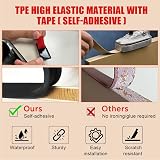 Flintronic 10m U-Shape Edge Banding Black Self Adhesive TPE 20mm Wide view 6