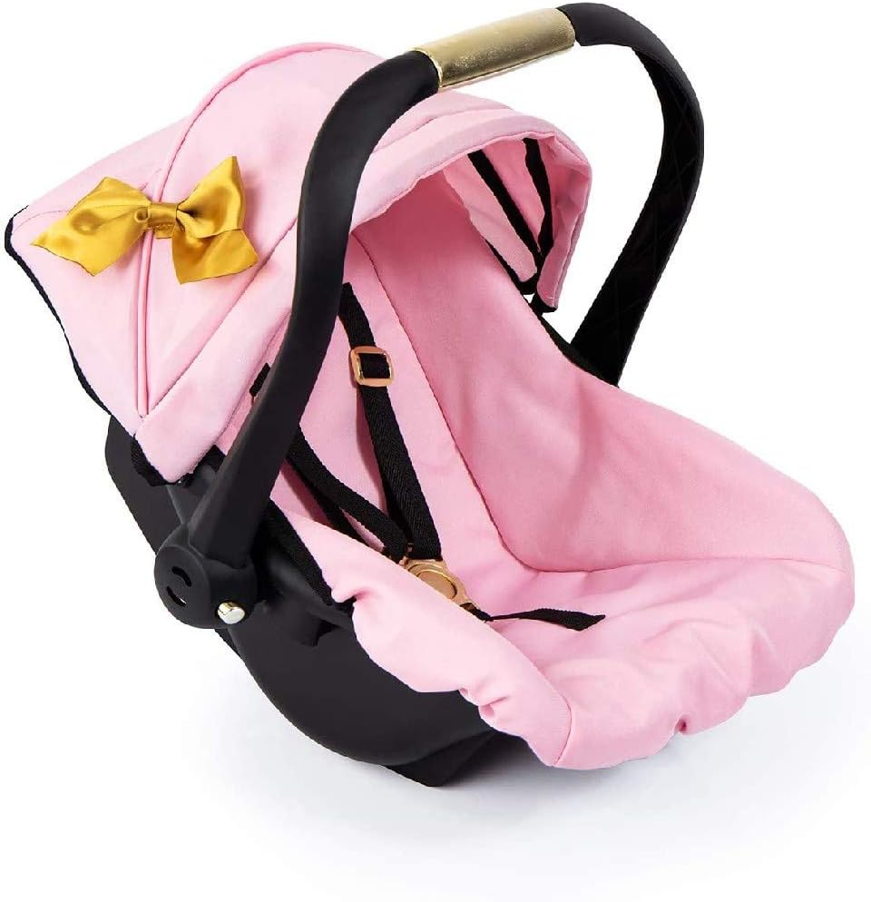 Bayer Design 67990AA Doll car seat, with sun canopy, adjustable handle, harness, for dolls up to 46 cm