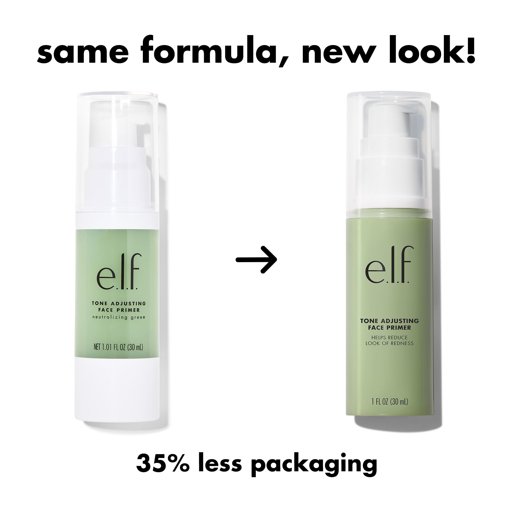 e.l.f. Tone Adjusting Face Primer, Makeup Primer For Neutralizing Uneven Skin Tones & Redness, Grips Makeup To Last, Vegan & Cruelty-free, Large