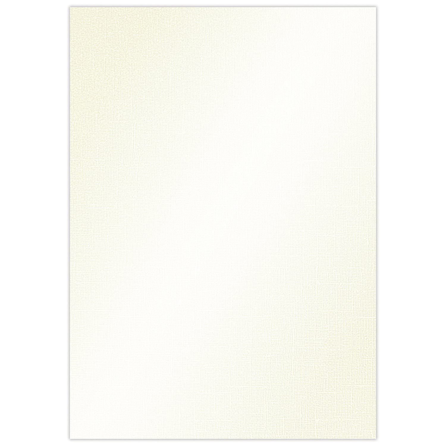 Ursus Structure 1 Cream, Embossed Card with Linen Texture and Pearl Effect, 220 g/m², DIN A4, 25 Sheets, Coloured Paper for Crafts, Suitable for Inkjet and Laser Printers