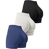 Niipty 3 Pack Workout Gym Shorts Women Scrunch Butt Lifting Seamless High Waist Yoga Booty Shorts for Women