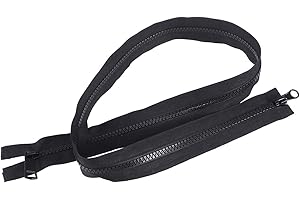 jojofuny 80cm/31" Black Double-Open Resin Zipper - Ideal For Seamstress Replacement - Sewing On Zipper For Apparel Bags Jacke