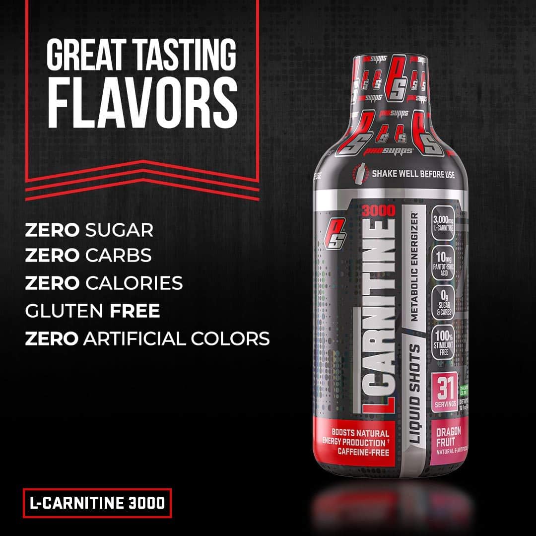 ProSupps® L-Carnitine 3000 Liquid Fat Burner, Stimulant Free Metabolic Enhancer, (31 Servings, Berry Flavor): Health & Personal Care