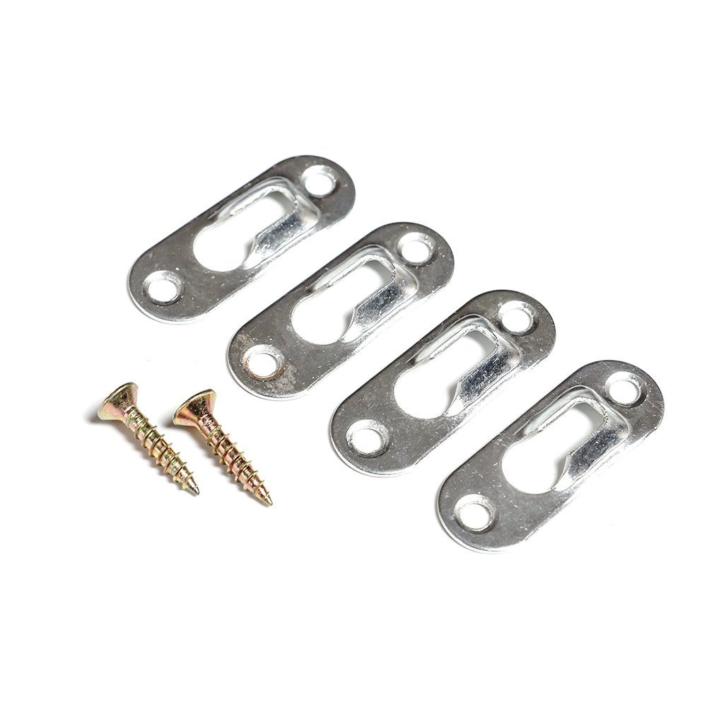 20Pcs Keyhole Hanger Fasteners Rivet Fittings 43mm x 16mm for Picture Frames Mirrors Cabinet Rivet Fittings