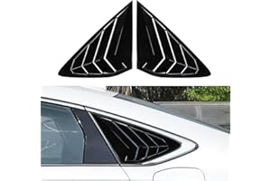 DLOVEG Rear Side Window Louvers Compatible for Honda Accord 2023 2024 Accesories Sport Style Triangle Window Blinds for Accord 11th Gen Air Vent Scoop Louvers Trim Shades Cover (Bright Black)