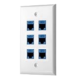 Cat 6 Wall Plate - Ethernet Cat 6 Keystone Female