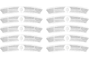 TOVINANNA Road Bike Reflectors 10Pcs White Bicycle Spoke Reflectors for Night Visibility and Cycling Safety