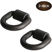 DC Cargo Mall 2 Weld-on D-Rings | Heavy Duty Welding Steel D-Ring Tie-Down Anchors, 1" Forged Mounting Lashing Rings…