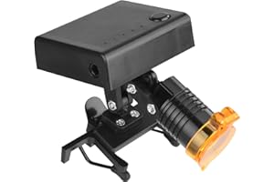 BUIFAC 5W LED Cordless Headlamp with Optical Filter and Universal Clip, Includes 2 Rechargeable Batteries, Compatible with All Loupes and Safety Glasses