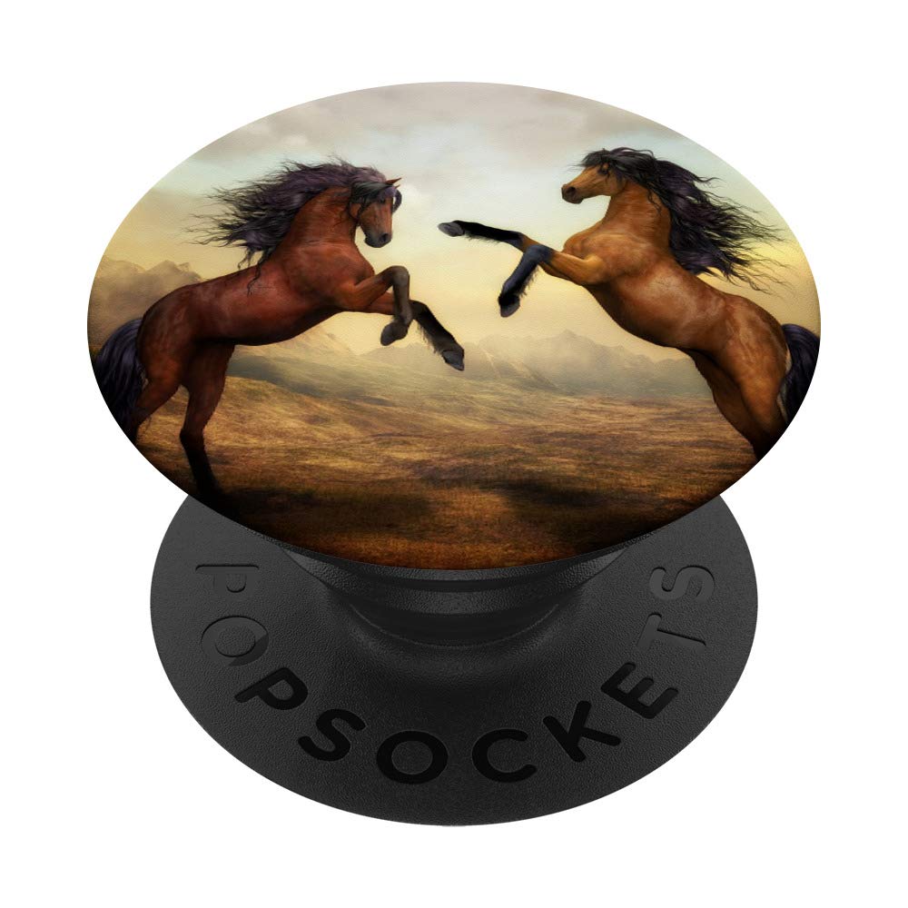 Brown Horses Design for Horse Owners, Riders and Lovers PopSockets PopGrip: Swappable Grip for Phones & Tablets