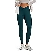 ODODOS Women's Buttery Soft Cross Waist Leggings, 25" / 28" Crossover High Rise Lounge Yoga Pants