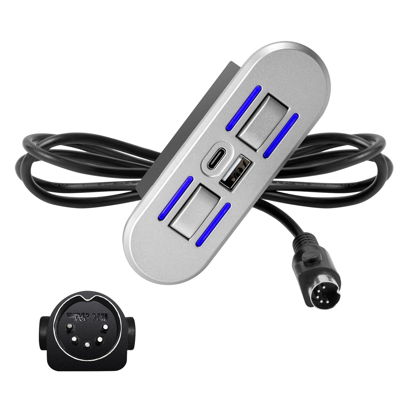 Photo 1 of ***MISSING PARTS***
Electric Recliner Switch with USB-C Charging Port and Light, 5 Pin Straight Plug Replacement Hand Control for Power Sofa, Lift Chair, Lazy Boy Recliners, Power Reclining Couch, Lift Sofa Parts
