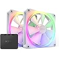 F140RGB - 140mm RGB Fans - Twin + RGB Lighting Controller - White