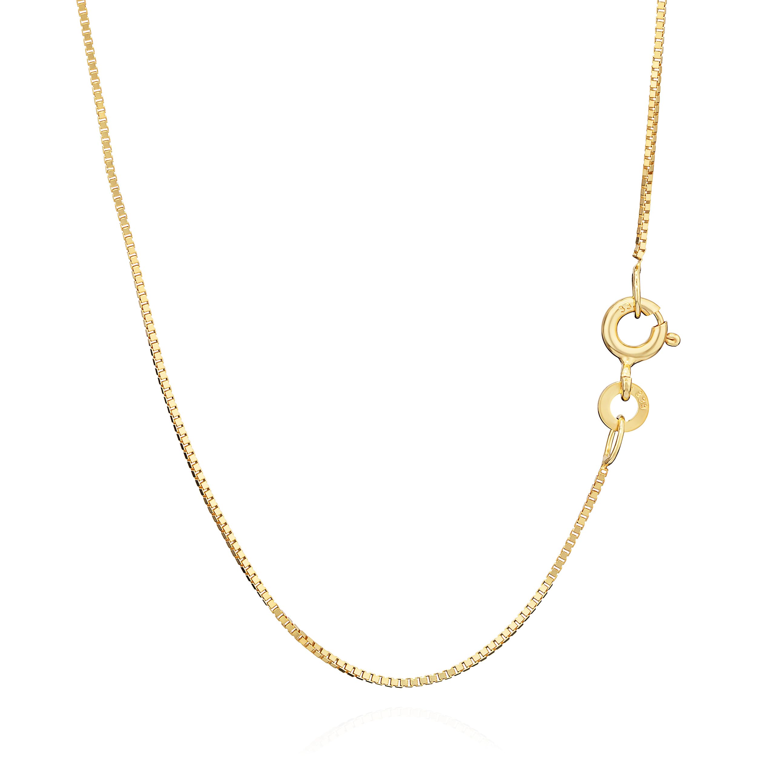 NKlaus 38cm gold yellow gold chain Venetian chain necklace 0,6mm 0,9g 9021