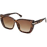 SOJOS Big Large Oversized Cat Eye Sunglasses for Women, 70s Trendy Plus Size Designer Shades SJ2231