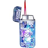 NIVEK LED Light Up Cool Transparent Lighter Glow in The Dark Illumination Kitty KT Cat Kulomi Japanese Character Kawaii Pink Flame