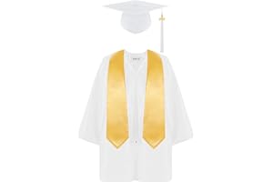 Aneco Preschool Kindergarten Graduation Gown Cap Set with 2024 Tassel and Graduation Sash for Child Size